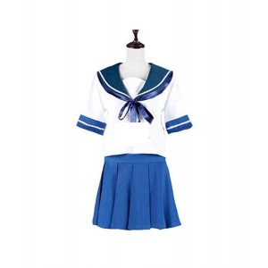 Kantai Collection : Bleu Sazanami Costumes Cosplay Acheter Pas Cher